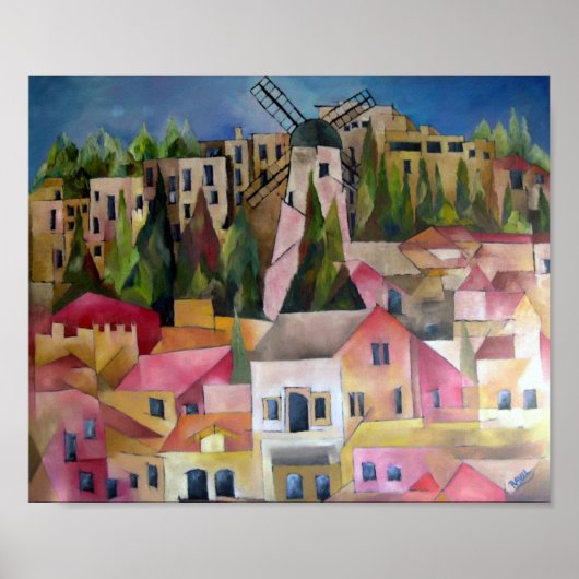Montefiori windmolen poster (Voorkant)
