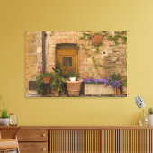 Montefollonico, Val d'Orcia, provincie Siena, 2 Canvas Afdruk (Insitu (Woonkamer))