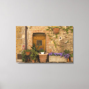Montefollonico, Val d'Orcia, provincie Siena, 2 Canvas Afdruk