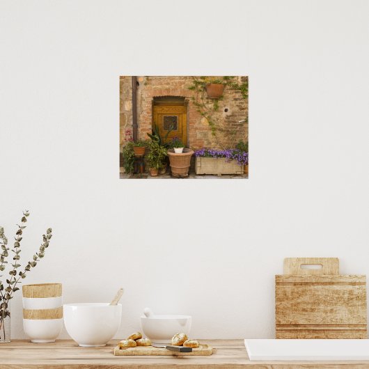 Montefollonico, Val d'Orcia, provincie Siena, 2 Poster (Keuken)