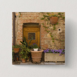 Montefollonico, Val d'Orcia, provincie Siena, 2 Vierkante Button 5,1 Cm