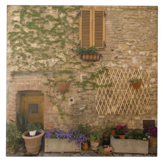 Montefollonico, Val d'Orcia, provincie Siena, Tegeltje (Voorkant)