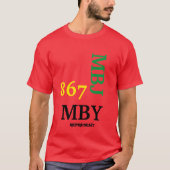 MONTEGO BAY JAMAICA 876 MBJ BLACK GOLD GREEN T-SHIRT (Voorkant)