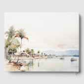 Montego Bay Jamaica Aquarel Landschap Bruiloft Gastenboek (Achterkant)