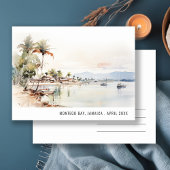 Montego Bay Jamaica Aquarel Landschap Reis Briefkaart