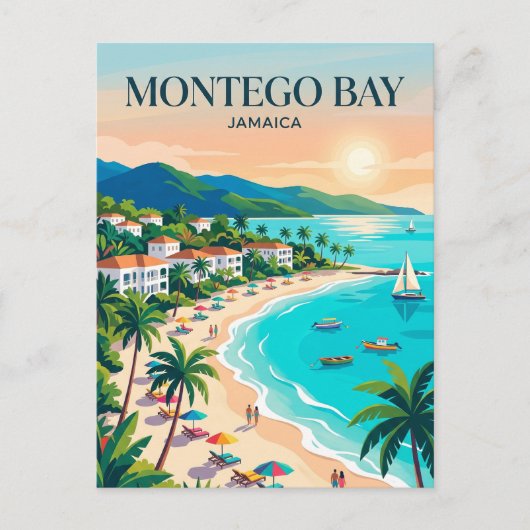 Montego Bay Jamaica Briefkaart (Voorkant)