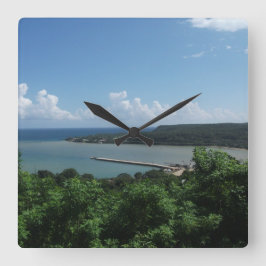 Montego Bay, Jamaica Clock Vierkante Klok