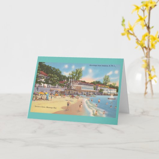 Montego Bay, Jamaica  Foto - Arts Cave Kaart (Gele Bloem)