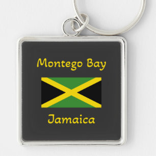Montego Bay Jamaica - Jamaicaanse vlag Sleutelhanger