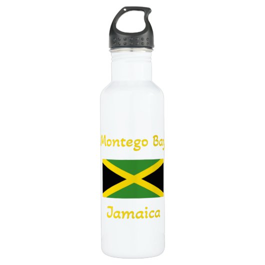 Montego Bay Jamaica - Jamaicaanse vlag Waterfles (Voorkant)