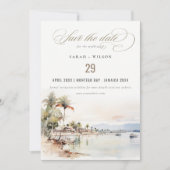 Montego Bay Jamaica Landschap Foto Huwelijk Save The Date (Voorkant)