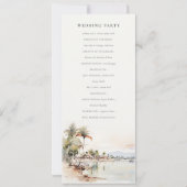 Montego Bay Jamaica Landschap Huwelijksprogramma Kaart (Achterkant)