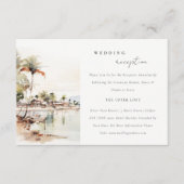 Montego Bay Jamaica Landschap Huwelijksreceptie Informatiekaartje (Voorkant)