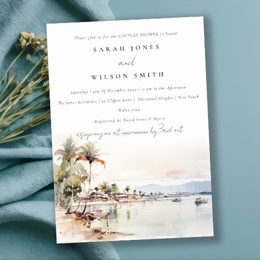 Montego Bay Jamaica Landschap Paren Douche Kaart