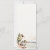 Montego Bay Jamaica Landschap Wedding Menu Kaart (Achterkant)