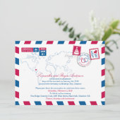 Montego Bay Jamaica Luchtpost Trouwreceptie Kaart (Staand voorkant)