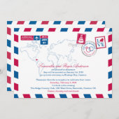 Montego Bay Jamaica Luchtpost Trouwreceptie Kaart (Voorkant / Achterkant)