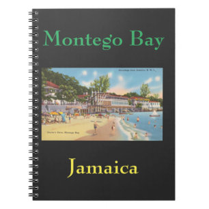 Montego Bay, Jamaica Oude Foto - Doctor's Cave Notitieboek