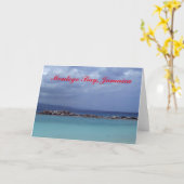 MONTEGO BAY JAMAICA TINTEN VAN BLAUWE KAART (Gele Bloem)