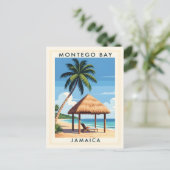 Montego Bay Jamaica Travel Art - TROPISCH EILAND Briefkaart (Staand voorkant)