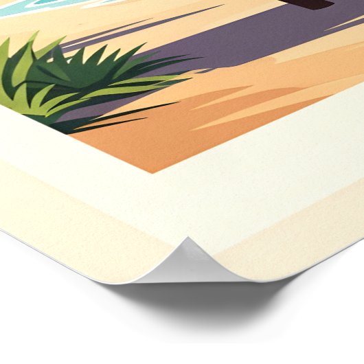 Montego Bay Jamaica Travel Art - TROPISCH EILAND Poster (Hoek)