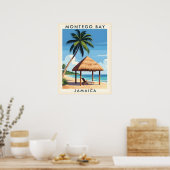 Montego Bay Jamaica Travel Art - TROPISCH EILAND Poster (Keuken)