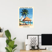 Montego Bay Jamaica Travel Art - TROPISCH EILAND Poster (Thuiskantoor)