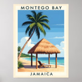 Montego Bay Jamaica Travel Art - TROPISCH EILAND Poster (Voorkant)