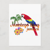 Montego Bay Jamaica Tropical Parrot Briefkaart (Voorkant)
