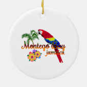 Montego Bay Jamaica Tropical Parrot Keramisch Ornament (Achterkant)