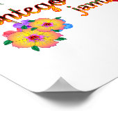 Montego Bay Jamaica Tropical Parrot Poster (Hoek)