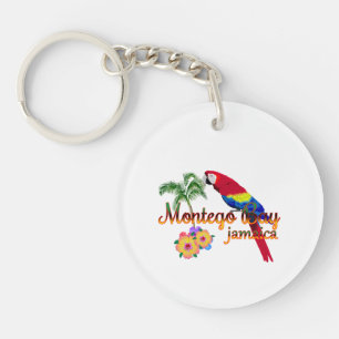 Montego Bay Jamaica Tropical Parrot Sleutelhanger