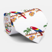 Montego Bay Jamaica Tropical Parrot Stropdas (Opgerold)