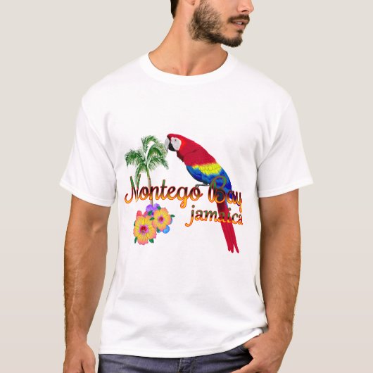 Montego Bay Jamaica Tropical Parrot T-shirt (Voorkant)