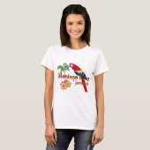 Montego Bay Jamaica Tropical Parrot T-shirt (Voorkant volledig)