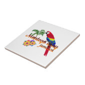 Montego Bay Jamaica Tropical Parrot Tegeltje (Zijkant)