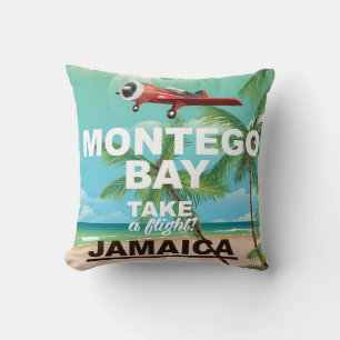 Montego Bay Jamaica vintage-poster Kussen