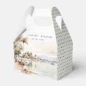 Montego Bay Jamaica Waterverf bruiloft Bedankdoosjes (Achterkant)