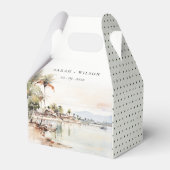 Montego Bay Jamaica Waterverf bruiloft Bedankdoosjes (Voorkant Zijde)