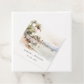 Montego Bay Jamaica Waterverf bruiloft Bedankjes Labels (In situ)