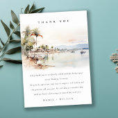Montego Bay Jamaica Waterverf bruiloft Bedankkaart