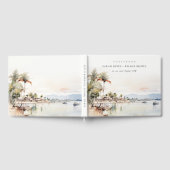 Montego Bay Jamaica Waterverf bruiloft Gastenboek (Volledig)
