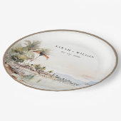 Montego Bay Jamaica Waterverf bruiloft Papieren Bordje (Gekanteld)