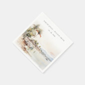 Montego Bay Jamaica Waterverf bruiloft Servet (Hoek)