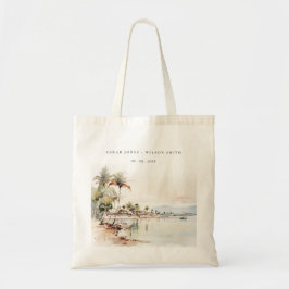 Montego Bay Jamaica Waterverf bruiloft Tote Bag