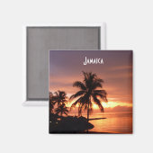 Montego Bay Jamaica Zonsondergang Fotomagneet Magneet (Voorkant / Achterkant)