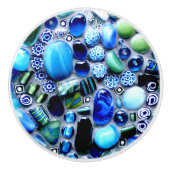 Montego Blues Mosaic Keramische Knop (Voorkant)