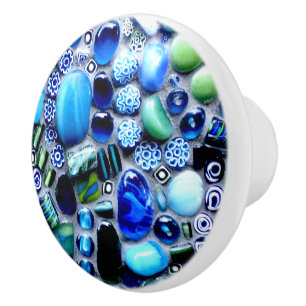 Montego Blues Mosaic Keramische Knop