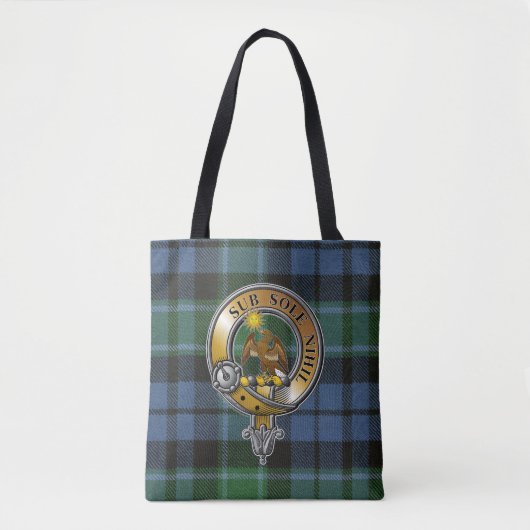 Monteith Tartan & Badge Tote Bag (Voorkant)