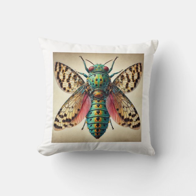 Monteithius Insect 060924IREF238 - Watercolor Kussen (Voorkant)